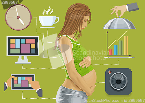 Image of Flat Background With People