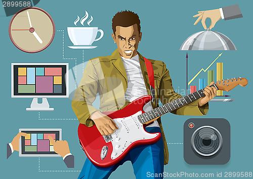 Image of Flat Background With People