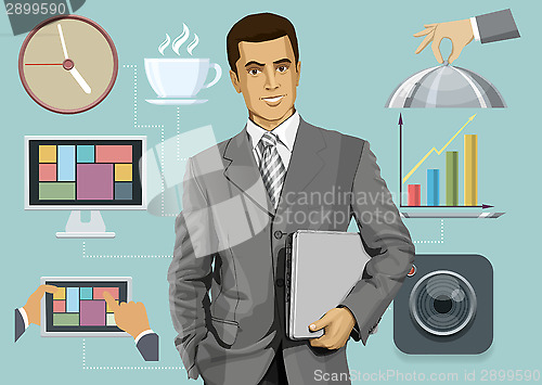 Image of Flat Background With People