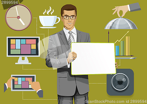 Image of Flat Background With People