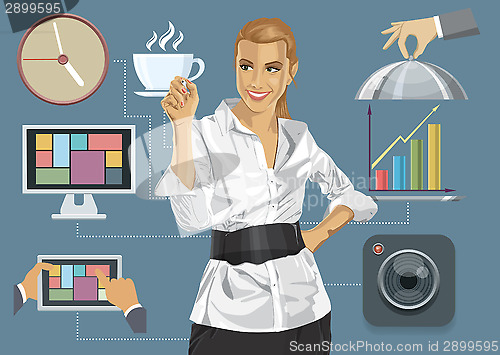 Image of Flat Background With People
