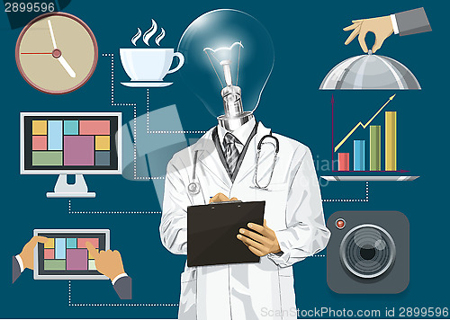 Image of Flat Background With People