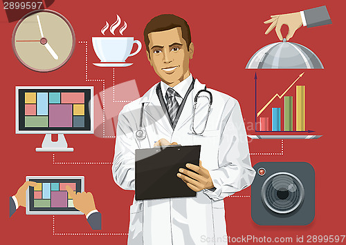 Image of Flat Background With People