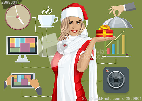 Image of Flat Background With People