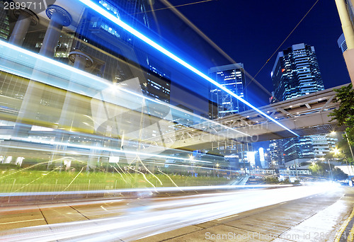 Image of High speed traffic at night