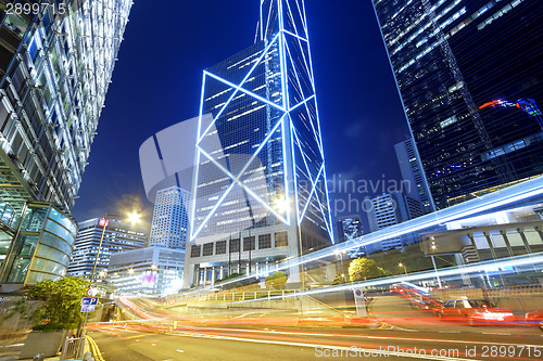 Image of High speed traffic at night