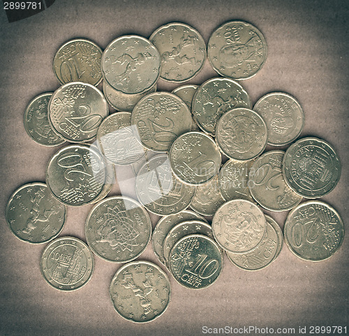 Image of Retro look Euro coins