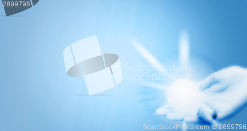 Image of Background with lit lightbulb