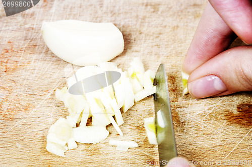 Image of Chopping the Garlic