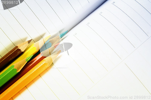 Image of Color pencil and agenda