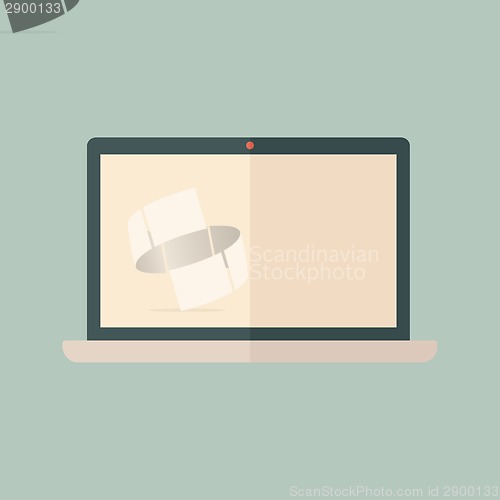 Image of Laptop Flat Icon