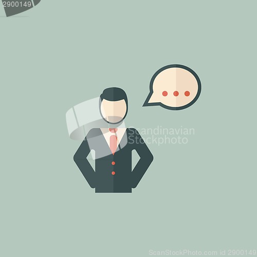 Image of Businessman Flat Icon