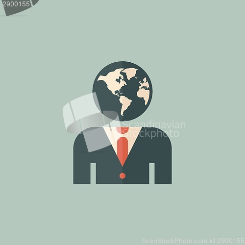 Image of Global Business Flat Icon