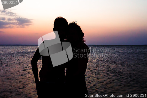 Image of Couple Man and Woman on beach