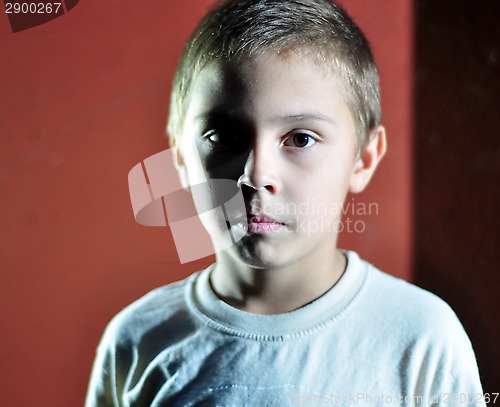 Image of Serious face of a small boy