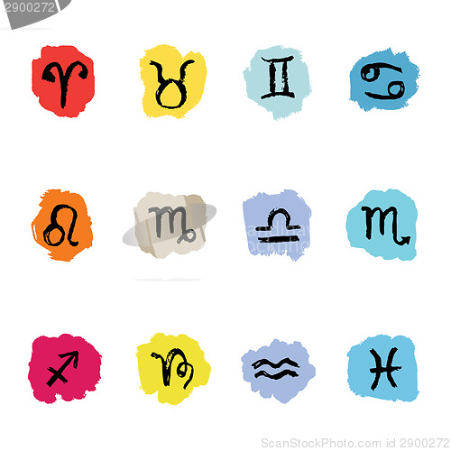 Image of Horoscope Zodiac  Star signs, vector set.