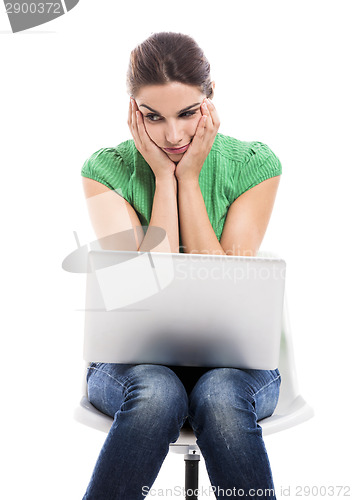 Image of Female student with a laptop