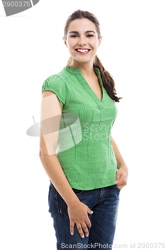 Image of Beautiful woman smiling