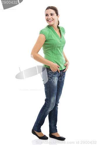 Image of Beautiful woman smiling