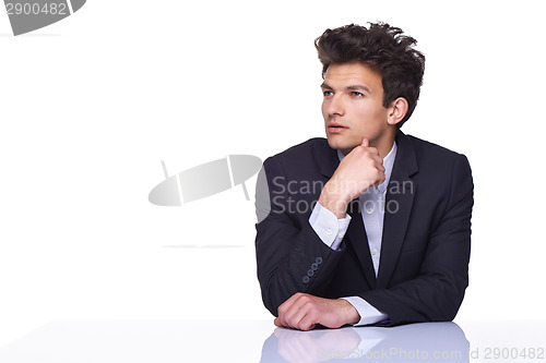 Image of Thoughtful handsome male