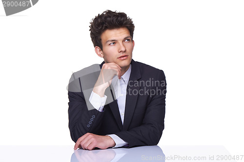 Image of Thoughtful handsome male