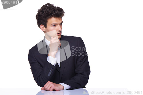 Image of Thoughtful handsome male