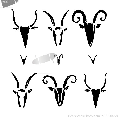 Image of Goat 2015 set. New year Symbol.