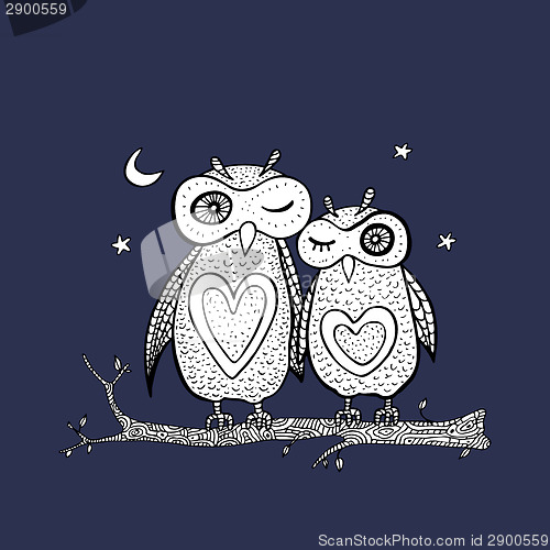 Image of Two cute decorative owls.