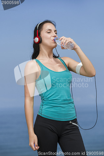 Image of Woman drinking water