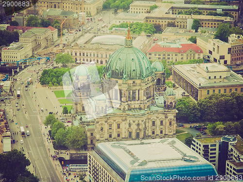 Image of Retro look Berlin aerial view