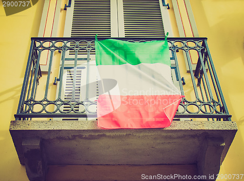 Image of Retro look Italian flag