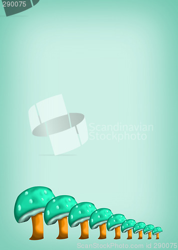Image of Green Mushroom Background