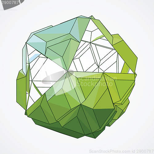 Image of Vector. Abstract 3D geometric illustration.