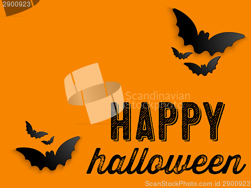Image of Happy Halloween Ghost Bat Icon Background