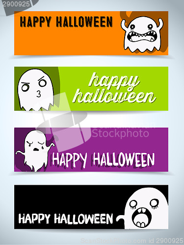 Image of Happy Halloween Ghost Bat Icon Background