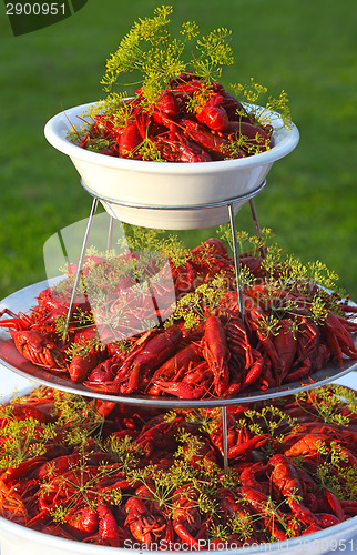 Image of Boiled or steamed crawfish 