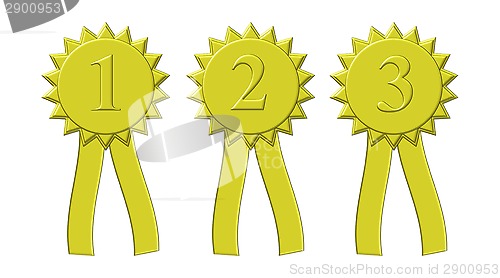 Image of gold ribbon awards