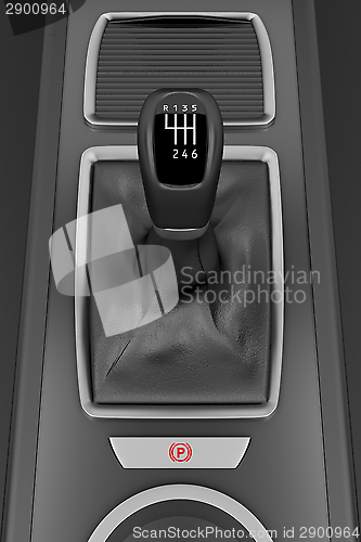 Image of Gear stick in sports car