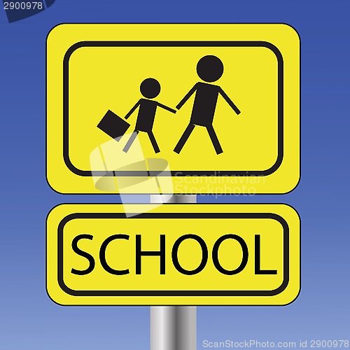 Image of yellow school sign