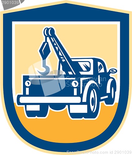 Image of Tow Truck Wrecker Rear Shield Retro