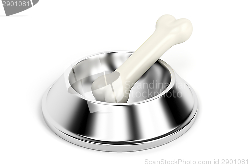 Image of Dog bowl with bone