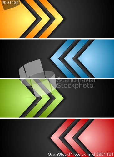 Image of Abstract banners with arrows