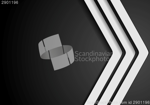 Image of Abstract dark background with white arrows