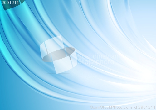 Image of Bright blue wavy vector design