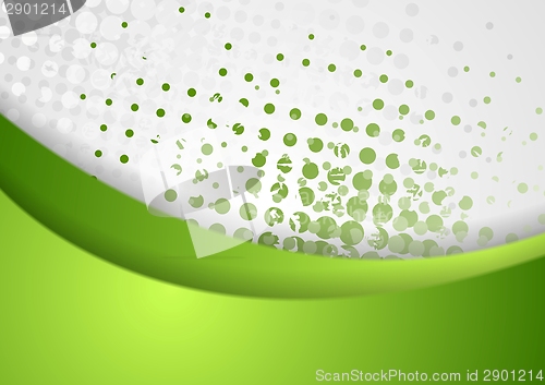 Image of Abstract green grunge wavy background