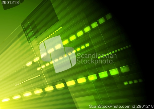 Image of Green hi-tech vector motion background