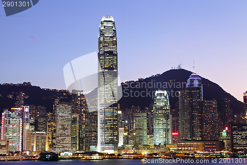 Image of Hong Kong skyline at night