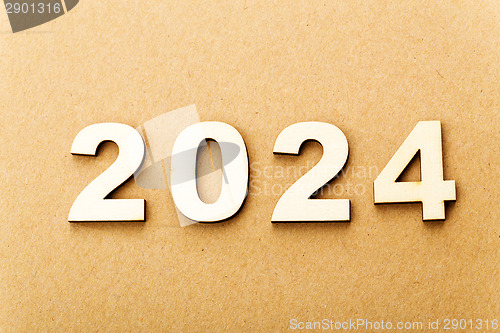 Image of Wooden text for year 2024