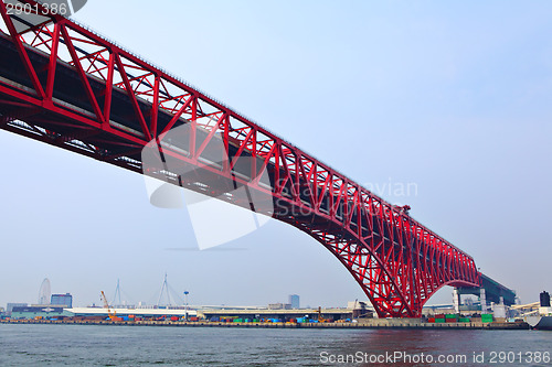 Image of Red bridge in Osaka