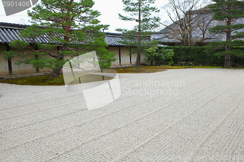 Image of Zen rock garden in Japanese temple